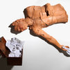 The death of Chatterton - terracotta,scatola,carta - cm 75x100x33.
