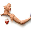 Entre realidad y ficción - terracotta policroma invetriata - cm 80x50x14