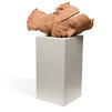 Narcissus poeticus - terracotta, legno, fiori artificiali, resine - cm 57x38x28 - visione frontale
