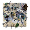 Reliquarium - terracotta ceramica dipinta, objet trouvé, legno, favi, chiodi e plexiglass - cm 77x78x14