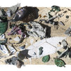 Nostalghia - terracotta ceramica dipinta, objet trouvé, legno e plexiglass - cm 97x76x14