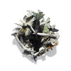 Black - terracotta ceramica dipinta, objet trouvé, legno e plexiglass - cm 44x44x14