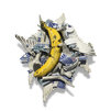 Banana Vanitas - 2021 - terracotta ceramica dipinta, objet trouvè, legno e plexiglass -cm 44x44x10