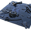 Nei suoi occhi la notte scura - terracotta ceramica, legno e plexigass. cm 65x65x9